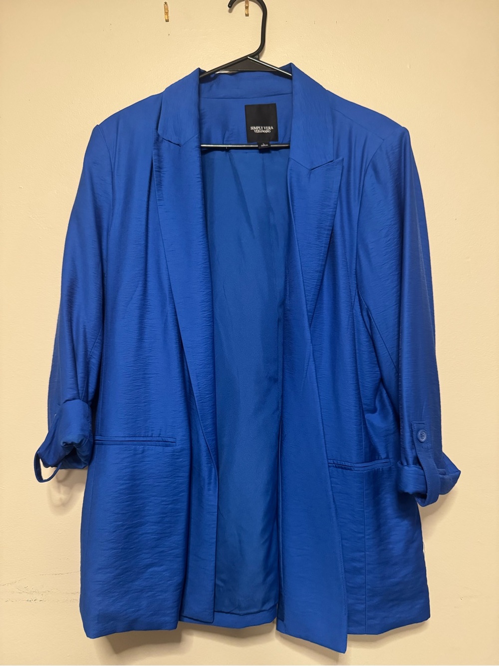 Cobalt Blue Open-Front Blazer
